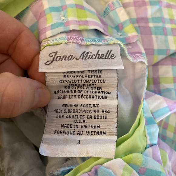 Pastel plaid dress 3T - Picture 3 of 3